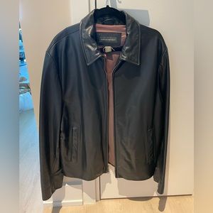 Banana Republic Leather Jacket, Black, Size Large. Great condition